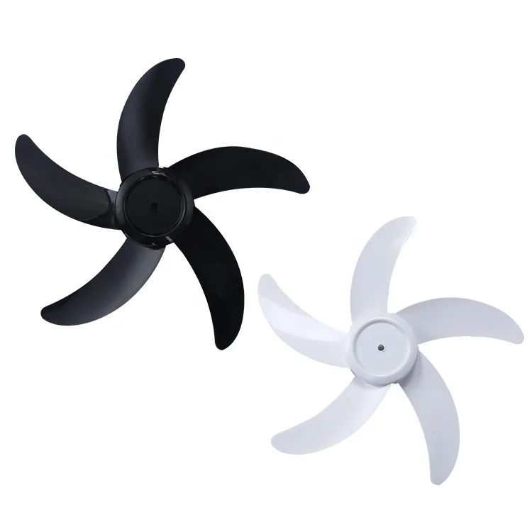 PP material propeller air cooling exhaust fan blade black white color plastic home room stand fan blades