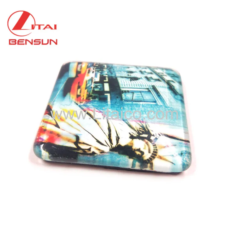 Promotional Custom Souvenir Fridge Magnet Statue of Liberty 3D Crystal Glass Refrigerator Magnet