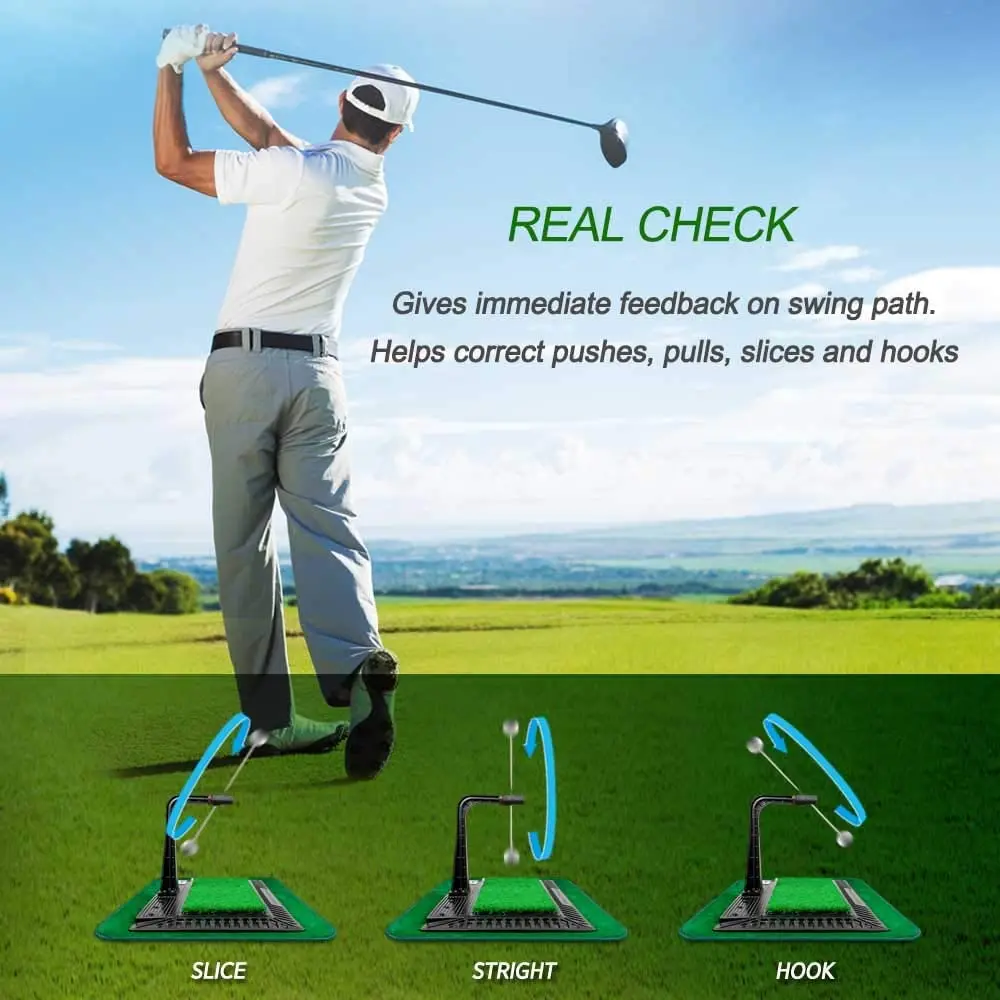 
Golf Training Aid Auto Kick Back Putting Green Swing Stick with Speed Controller Real Impact Swing Mat Spare Connector 