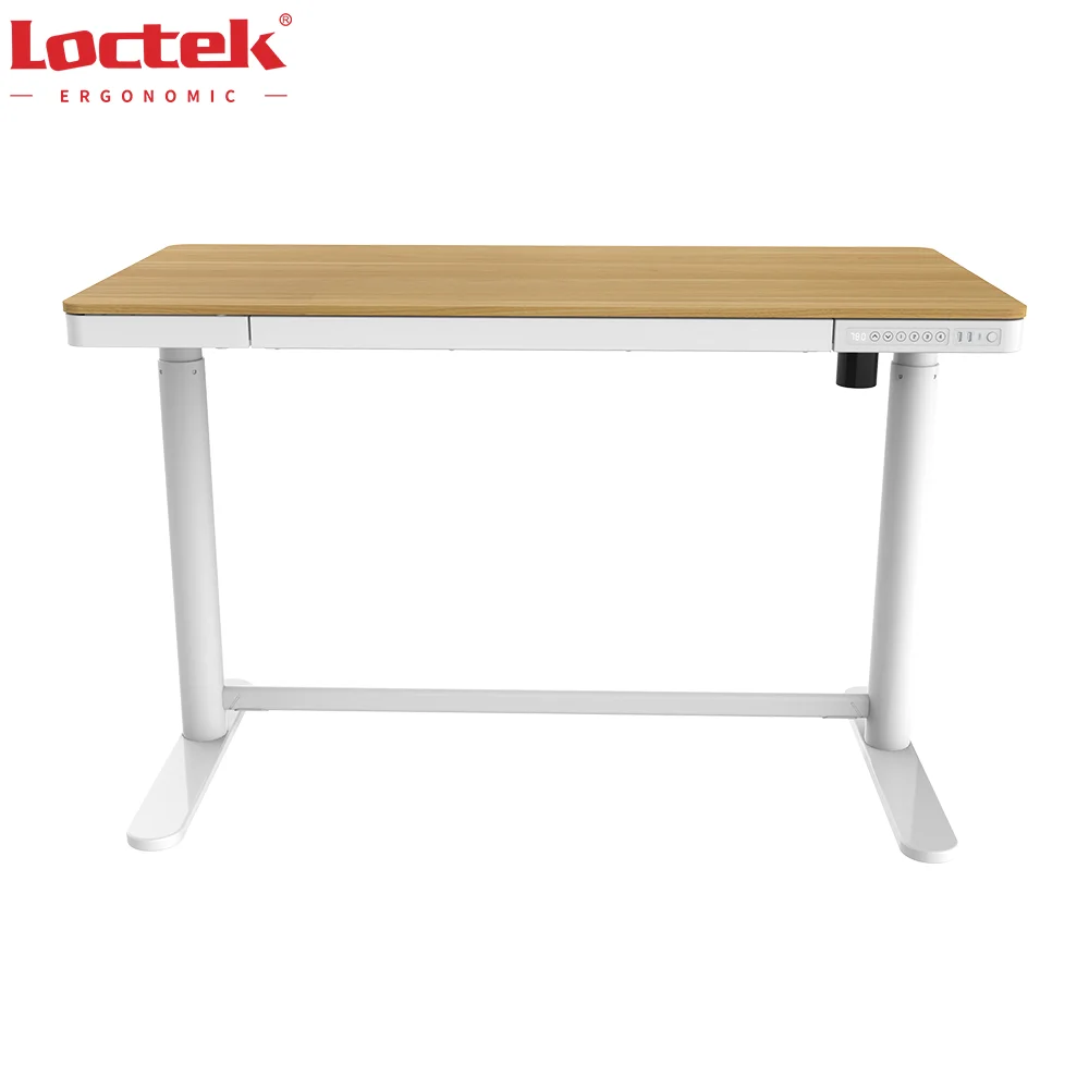 
Wooden Top Kids Children Study Sit Stand Height Adjustable Electric Table Desk Loctek ET117W 