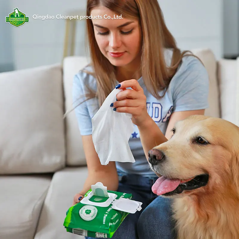 Private Label Super soft Pet Care non-woven anti bacterial Cat Dog Wipes Pet Grooming Pet Ear Eye Wet Wipes