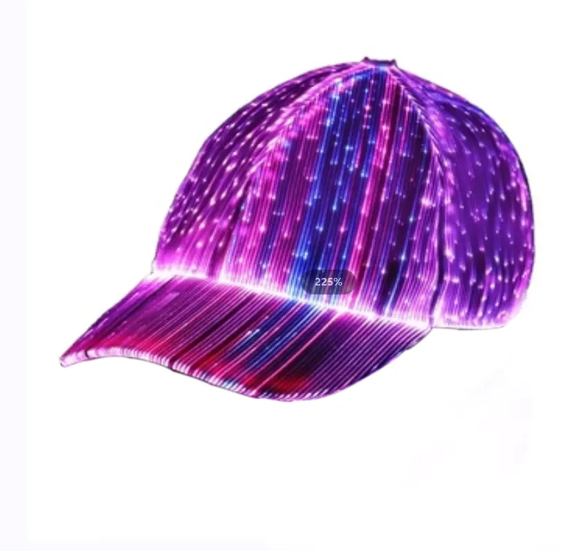 100 polyester led glowing embroidery logo fitted baseball caps 2022 for team with led lights wholesale flexi fit baseball hat