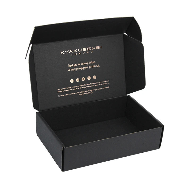 Customized Corrugated Die Cut Shipping Mailer Box With Insert For Skincare Set hoodies handbags