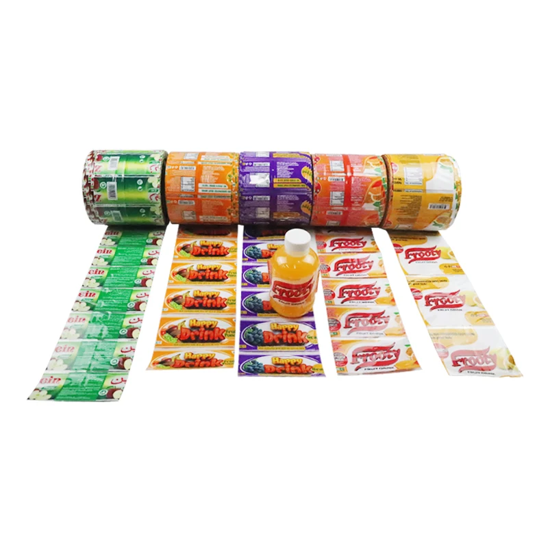 Пользовательская пластиковая термоусадочная пленка с принтом, термоусадочная оберточная муфта, оберточные этикетки для бутылок