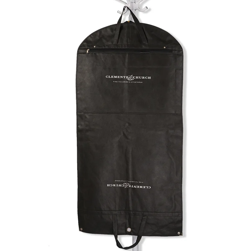 Custom Design High Quality Reusable Recycled Non Woven Suit Cover Dust Garment Bag With Your Own Logo