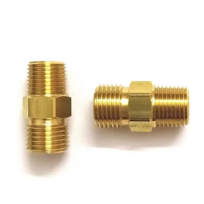 Brass Pipe and Pipe Fittings CNC Parts Automotive Connector Fasteners Brass Fittings CNC Turning Parts