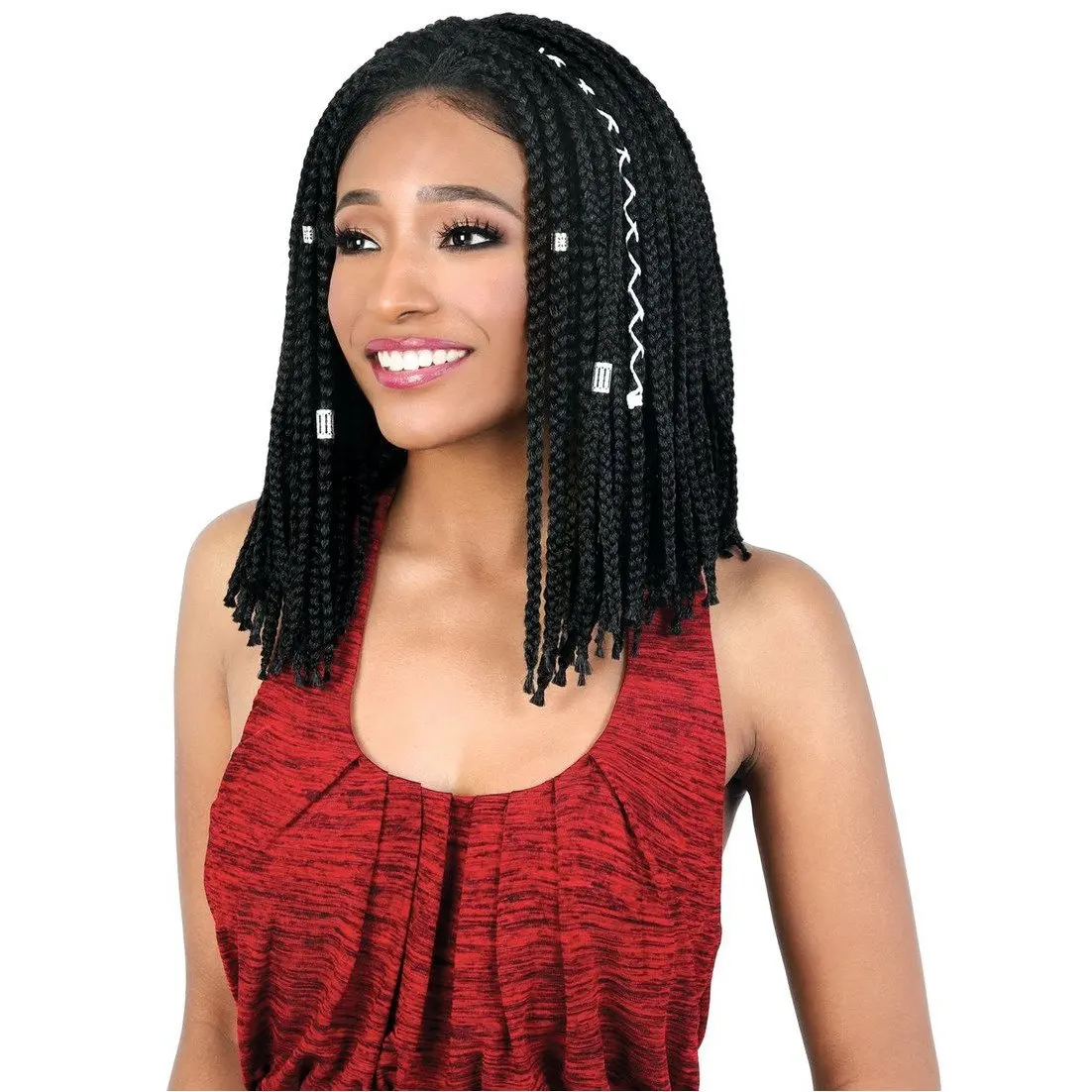 Novelties Wholesale Synthetic Vendors Handmade Short Cornrow Futura HD Lace Front Perruque Lace Braided Wigs For Black Women
