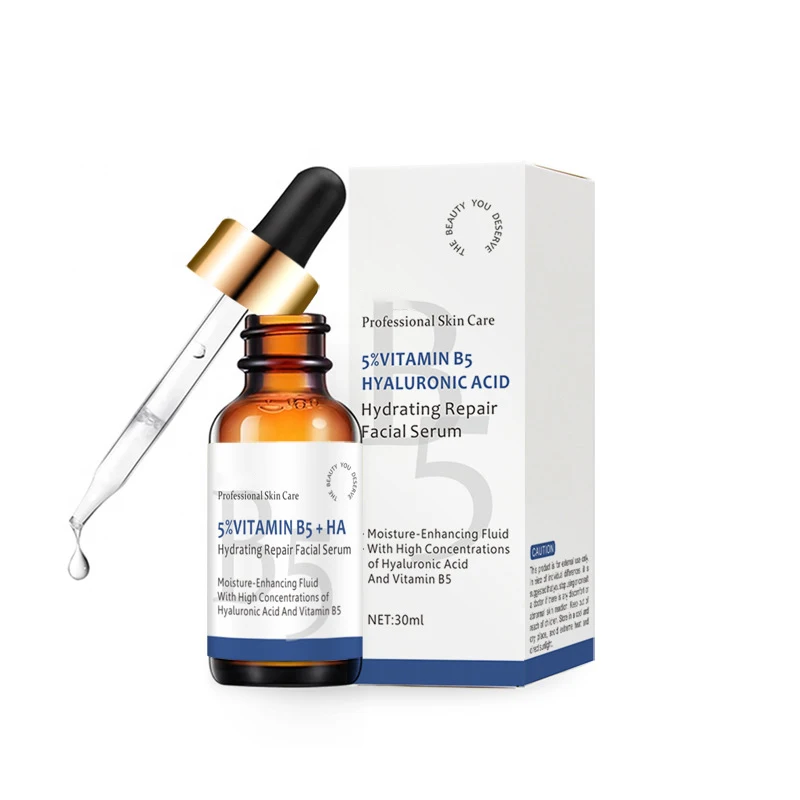 Wholesale Private Label OEM serum Moisturizing Anti-aging Repairing Anti-wrinkle korean cosmetics 5%vitamin b5 hyaluronic acid