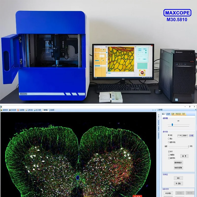 MAXCOPE M30.5810-A18 Auto Condenser Motorized Stage Full Auto Microscope Slide Scanner