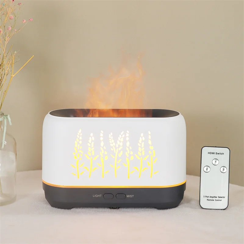 2022 New Arrivals Fashion Mini 3d Blue Flame Aroma Diffuser Flame Size Can Be Controlled Flame Aroma Diffuser For Home