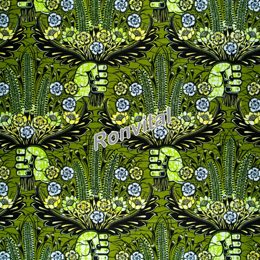 Factory price direct sale latest design african super wax printed fabric 6yards