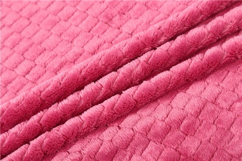 Thick Warm 3D Jacquard Blanket Wheat Ears Flannel Fleece Sherpa Throw Blanket