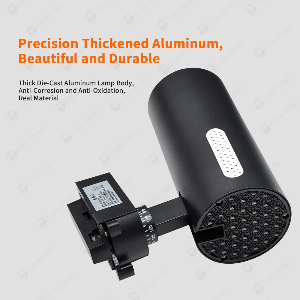 Commercial Adjustable Spot Light 2 3 4 Wires Recessed Surface Mounted Led Track Rail Lighting System Cob Spotlights Track Lights