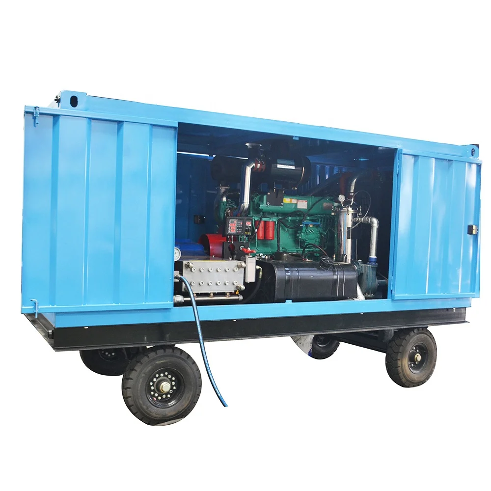 ultra 150Mpa 22000psi high pressure pipeline drop pipes cleaning machine 2024