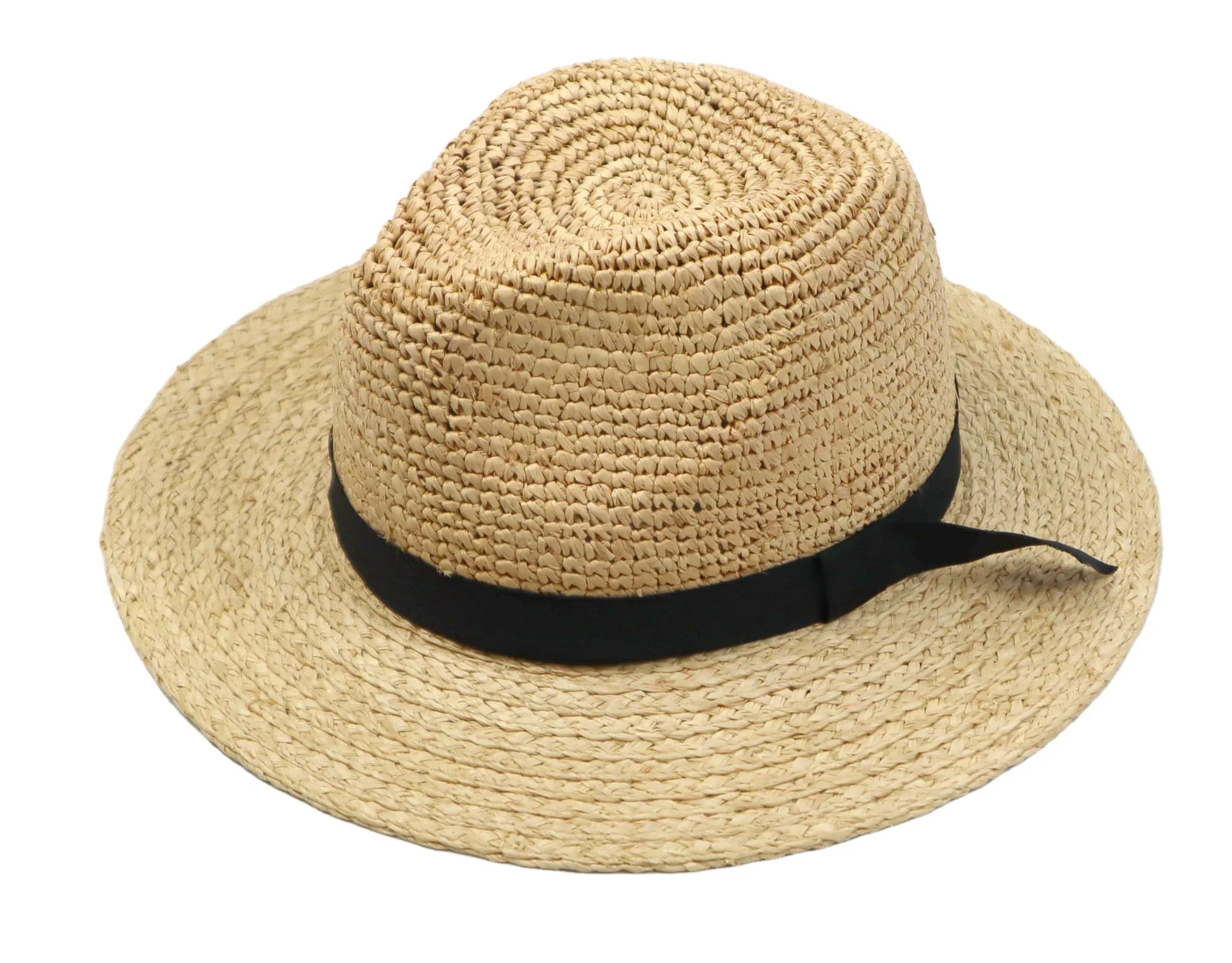 Wide Brim Straw Sun Hats for Men And Women Raffia Band Beach Panama Hat Summer Sun Protection UPF 50+