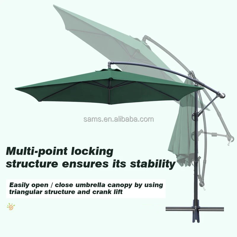 Easily Use Sunshade Patio Garden Umbrella Outdoor Banana Garden Umbrella
