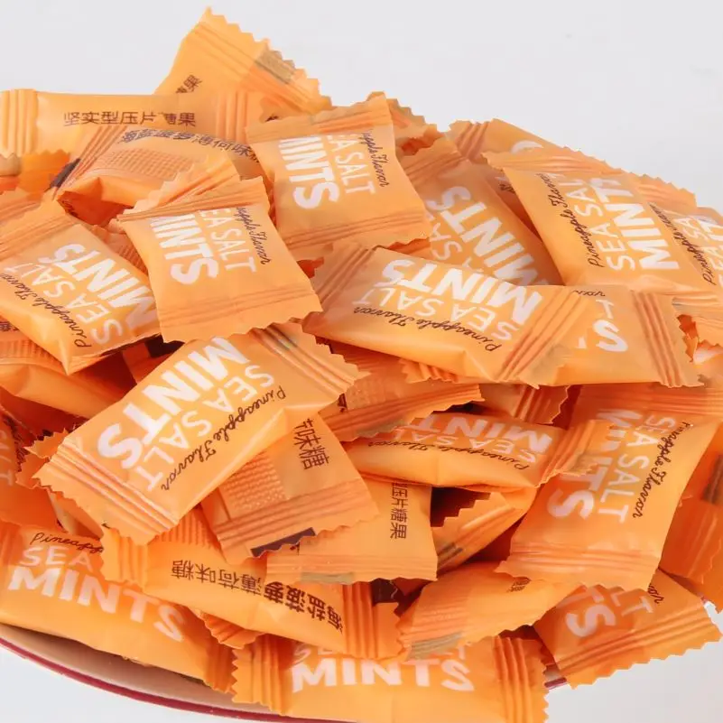 
China wholesale Tablets Orange Bulk colorful packaging candy casual snacks 