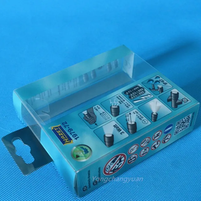 Customize transparent pet clear plastic folding boxes for cell phone accessories