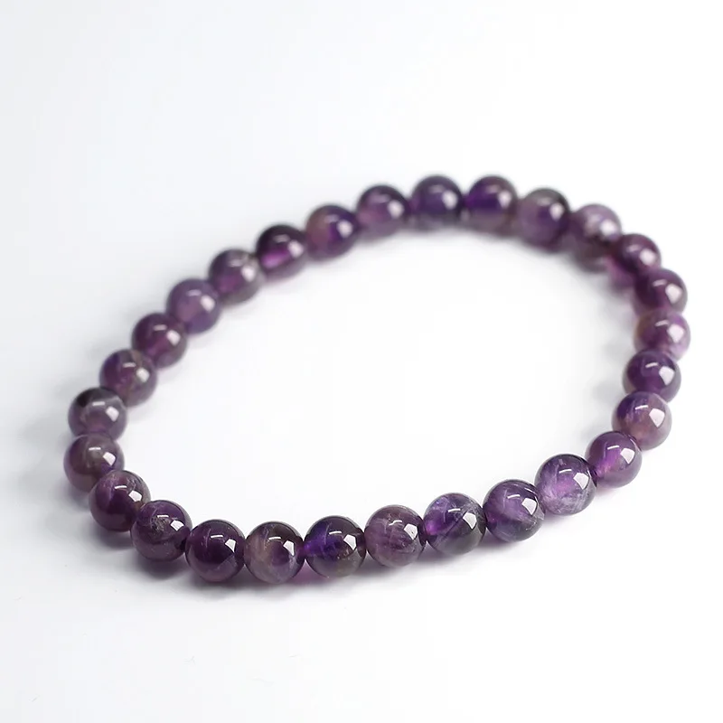 Wholesale Natural Crystal Amethyst Bracelet Female Fantasy Amethyst Bracelet Diy Purple Natural Gemstone Beaded Hand Jewelry