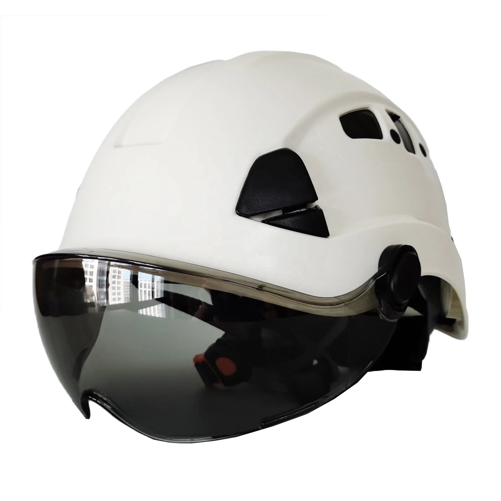 Darlingwell Wholesale ANSI Z89.1 rock tree climbing safety helmet with visor hard hat helmet safety constructions