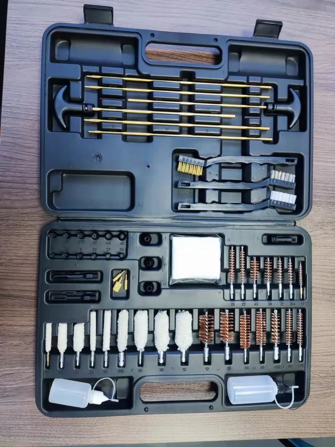 Portable Carrying Case with all Calibers and Cleaning Cloth Universal Portable Gun Cleaning Kit