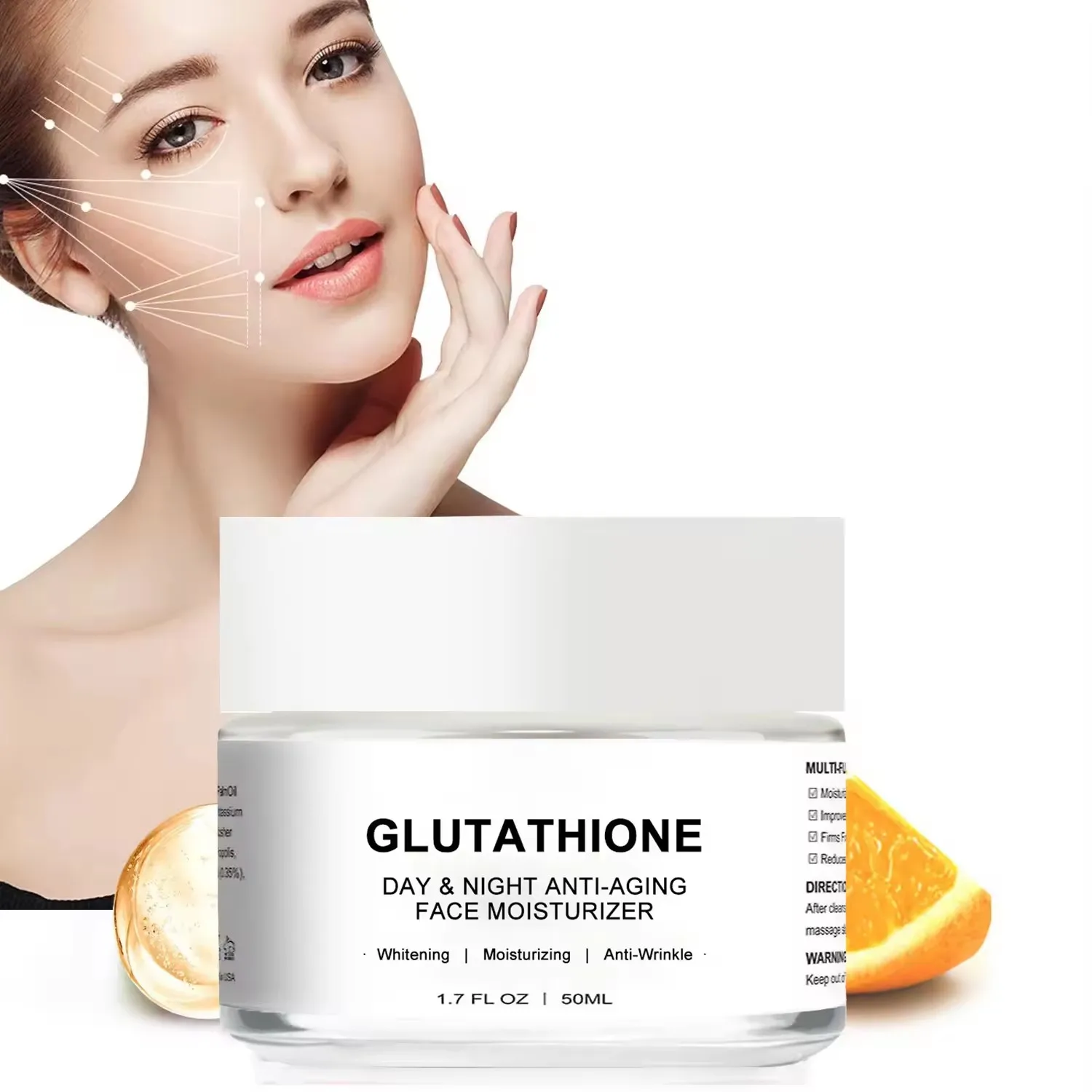 Customized Support Gluta White Cream Skin And Face Lightening Bleach Whitening Cream For Wholesale