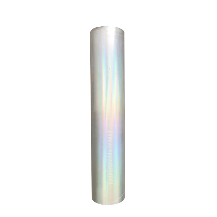  Hot stamping foil transparent rainbow holographic to transfer and
