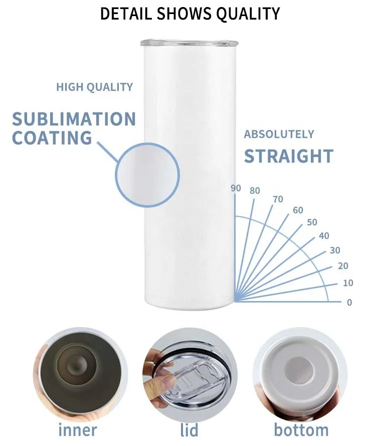 Elena Lin USA warehouse free shipping double walled white blanks sublimation 12oz 15oz 20oz 22oz 30oz tumblers ready to ship