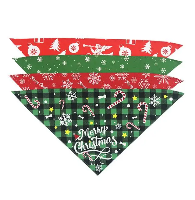 Custom Christmas Reversible Dog Bandanas Personalized Red and White Christmas Dog Bandanas With Logo