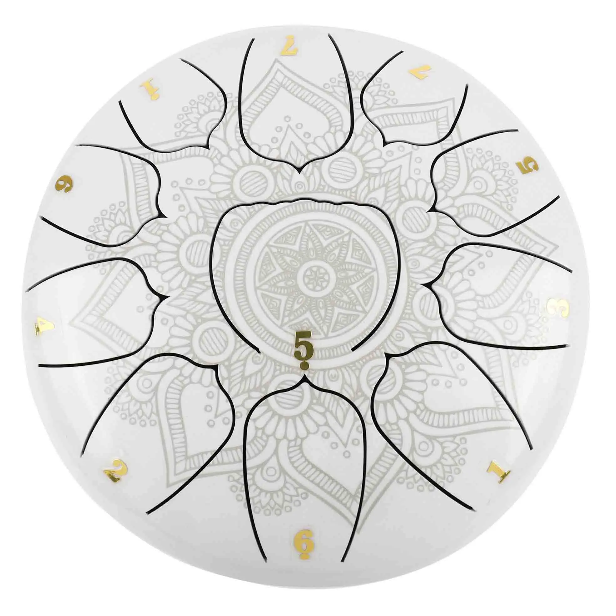 Made in China high cost performance engraving white 10 inches 11 tongues Tank Handpan  hank drum Steel tongue drum
