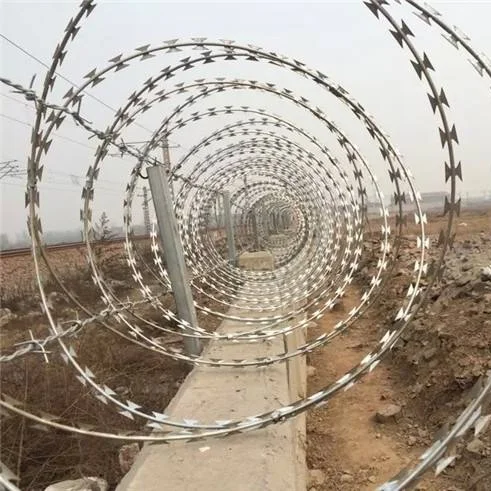 High Security Galvanized Razor Barbed Wire Fence For Secure Enclosures Wire Fence Panel