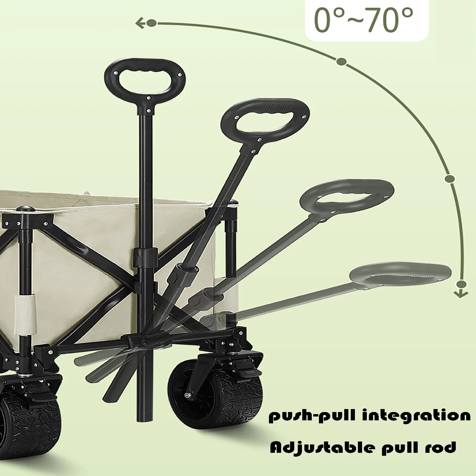 Multi-function Shopping Trolley Metal Canvas Folding Cart 4 Wheels Folding Portable Camping Wagon outdoor carts