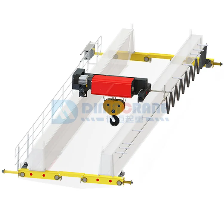 40+16 ton Workshop used LH double girder electric overhead traveling bridge crane 50 ton for sale