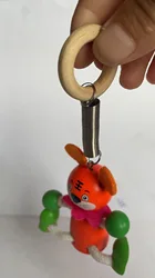 2021 Durable kids educational toys 9.5*3.8cm wood toy arts rocking spring man wood toys for kids