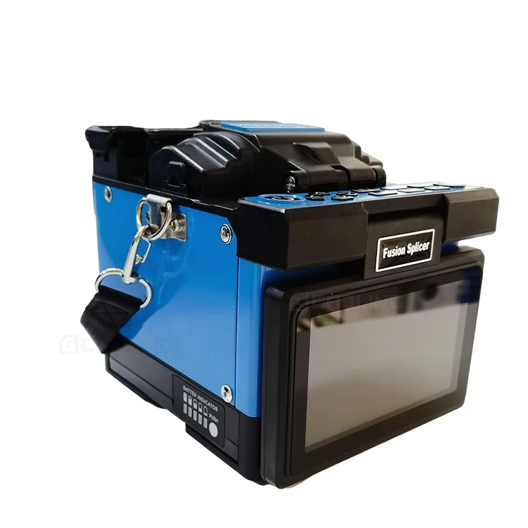 Geteknet Fiber Optic Fusion Splicer Machine for Core Alignment Pigtail Splicing Fiber Optic Automatic Splice Machine