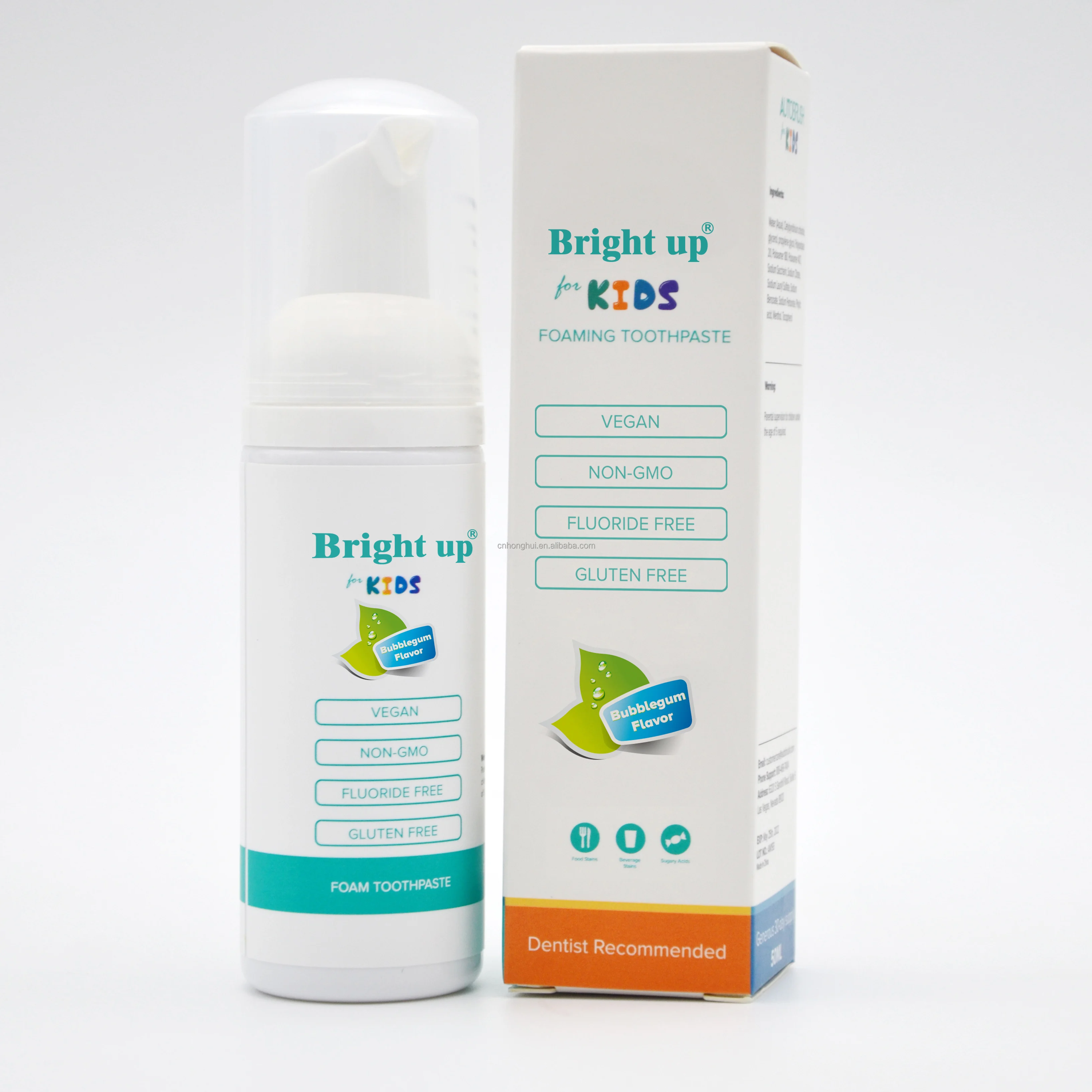 hot sale tooth care mousse liquid strawberry flavor fluoride free elephant kids bunny teeth whitening toothpaste oem