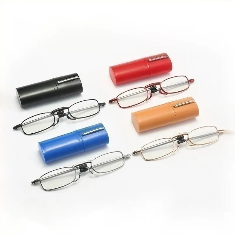 2023 Newest mini antenna plastic short pen holder lightweight anti-blue glasses for the elder reading glasses