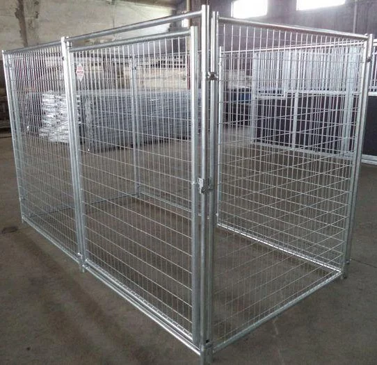 Galvanized Metal Clamp Connected Dog Kennel, Powder Coated Dog House With Round Frame Pipe