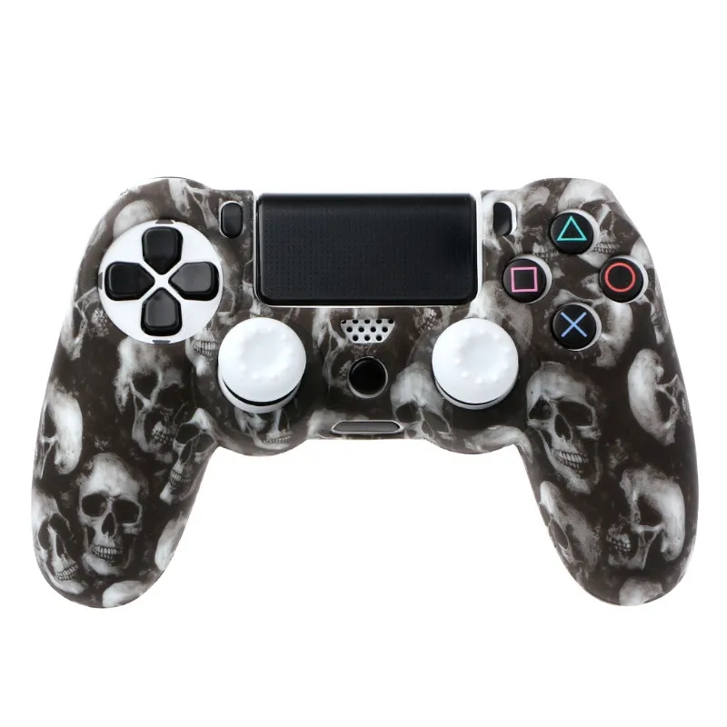 Skull Camouflage Camo Silicone Soft sleeve Skin Cover Case For PS4 Pro Slim Controller High Quality FAST SHIP