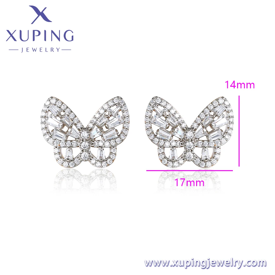 X000704331 XUPING Jewelry Fashion personality Butterfly Stud earrings Multicolor Simple elegant women luxury daily stud earring