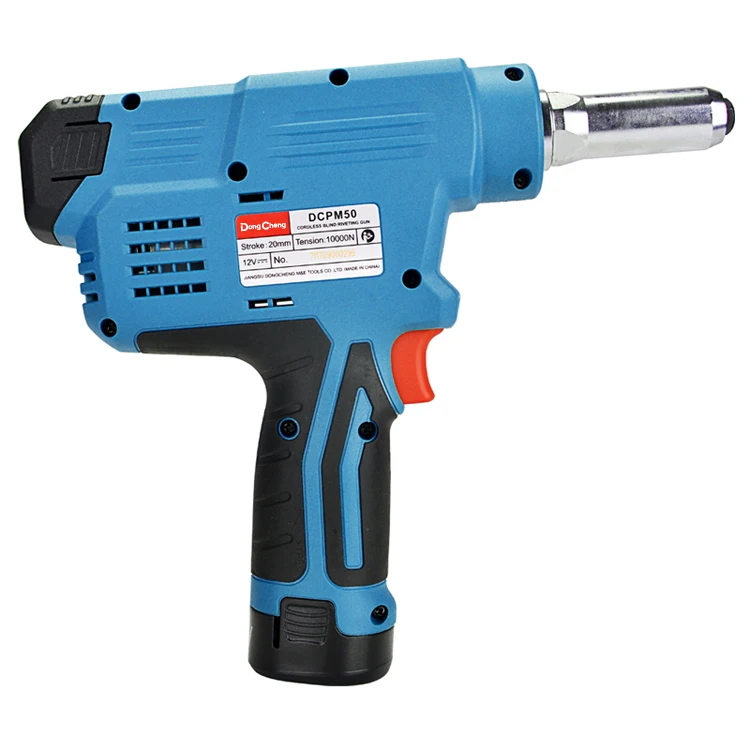 DongCheng Nosepiece Portable, Long Running Time Cordless Battery Rivet Gun Tool