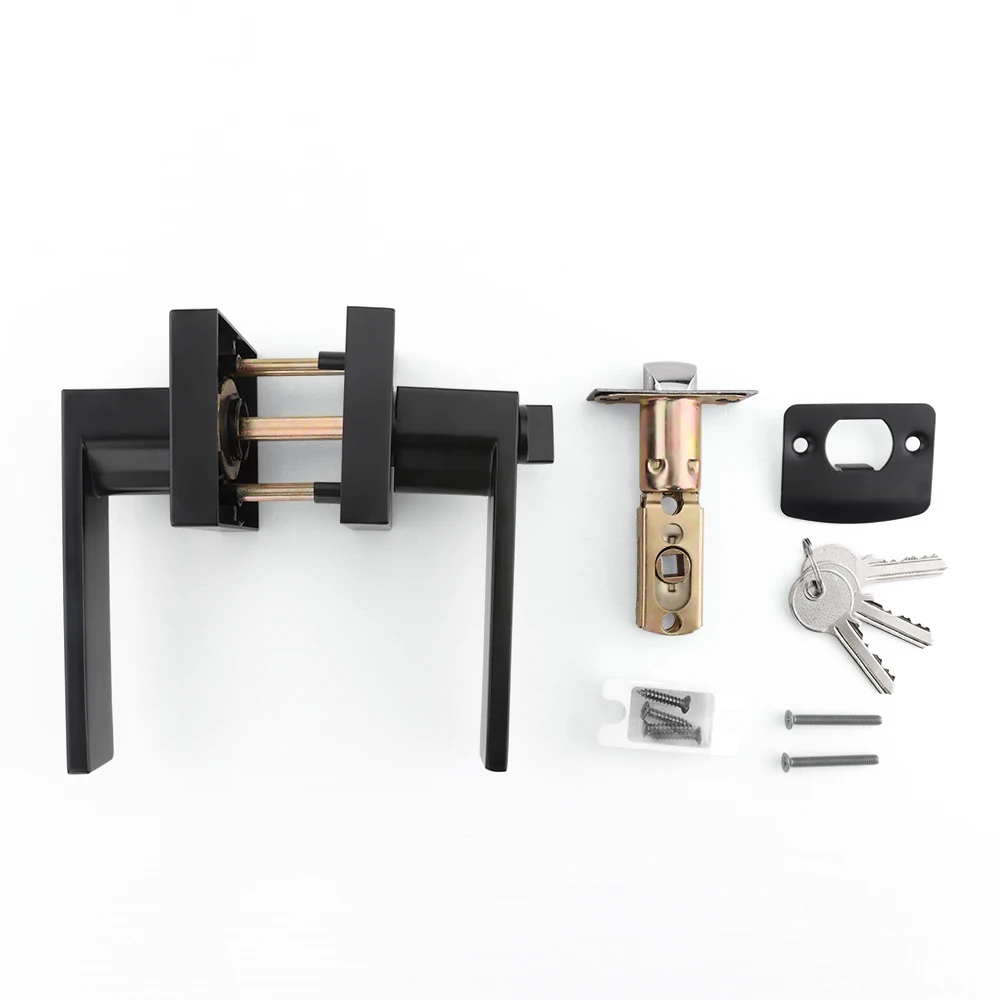 Roeasy USA door handle lock with key lock supplier door lock set with cylinder and handle