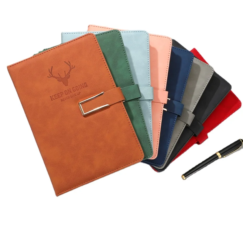 U-buckle simple art cortex thickened notepad creative a5 gift paper products wholesale pu notebook school notebook