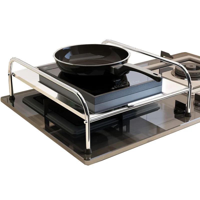 
multi purpose kitchen table top plate racks stainless steel shelf storage with handle 