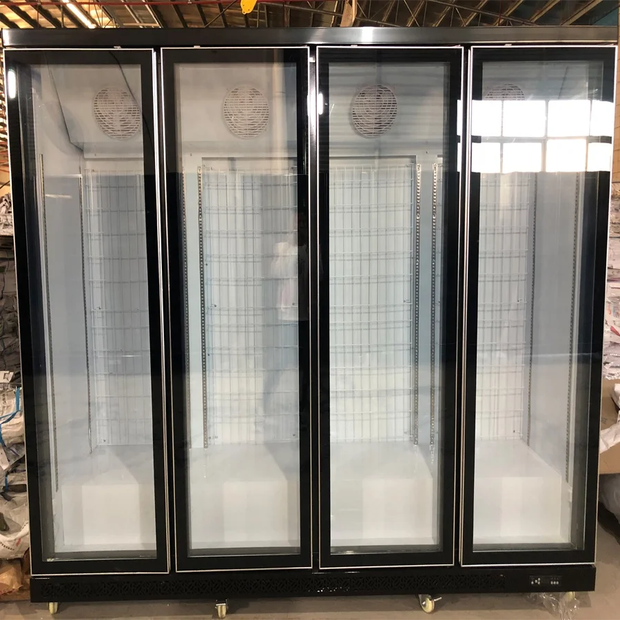 Cheap price big refrigerator standing commercial vertical display freezer for meat