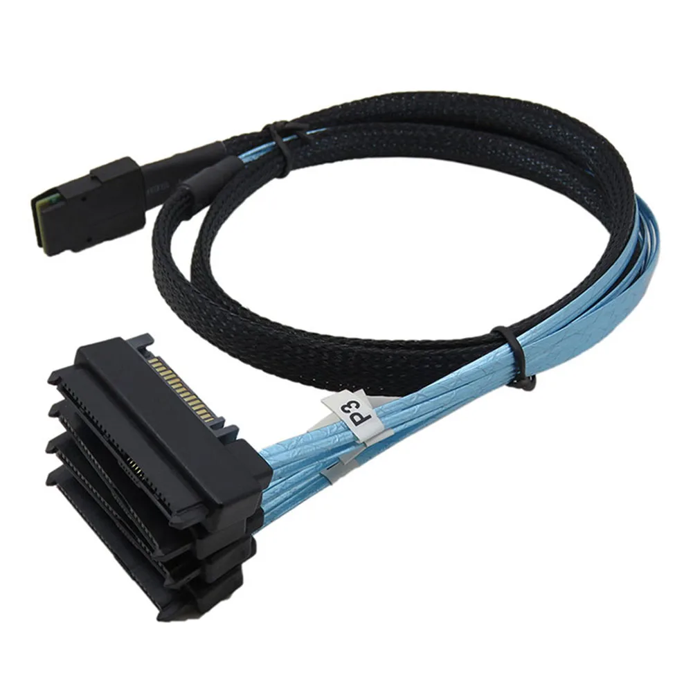 Внутренняя Mini SAS 36-контактный SFF-8087 до 4 29-Pin SFF-8482 кабель с 15 контактный разъем питания SATA провод сердечником для жесткого