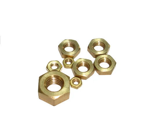 Yisen factory manufacture high quality DIN934 hex nuts brass material brass nuts M6 M8 M10 low price