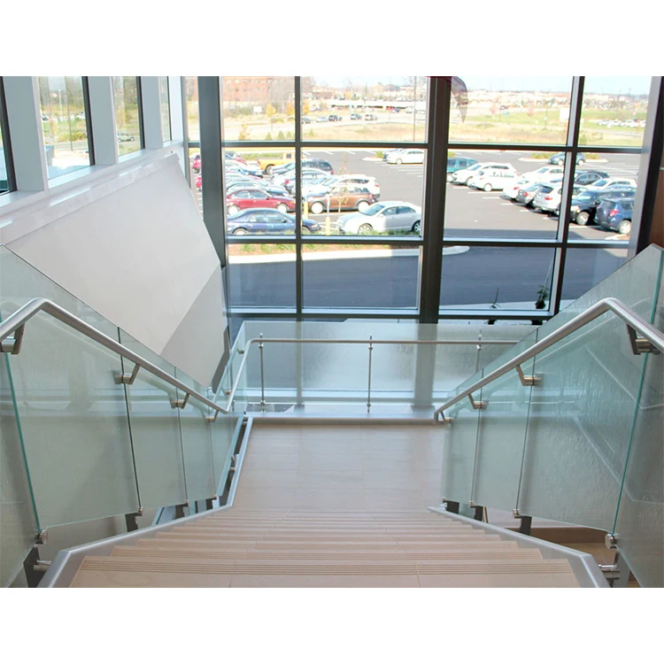 Prima Orien Iron Stair Design Interior Tubular Steel Glass Railing Balcony Railing