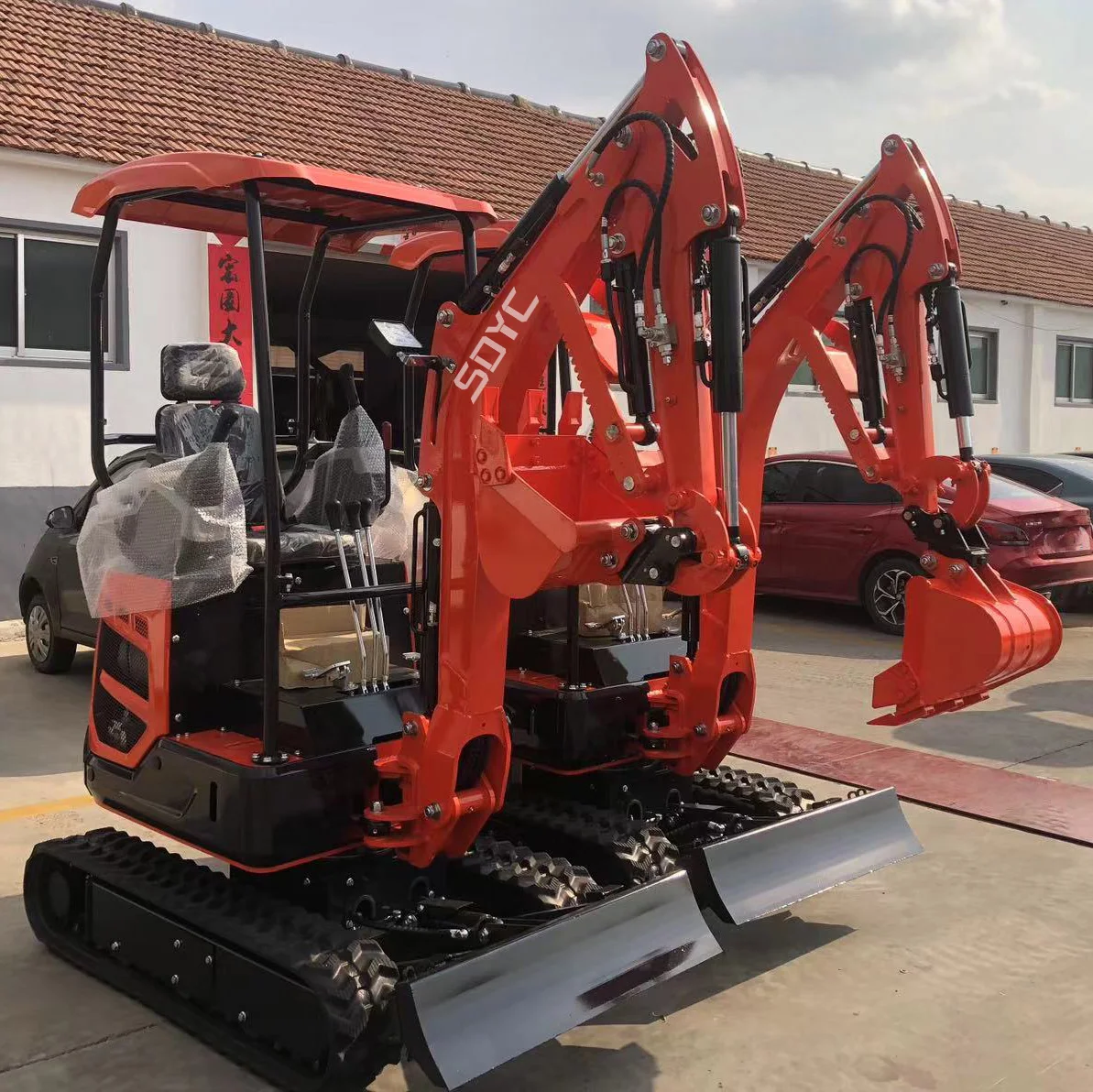 SDYC EPA Free Shipping Mini Excavator 1.2 Ton EPA Farm New Crawler Digger Compact Minibagger Kubota Engine Excavator