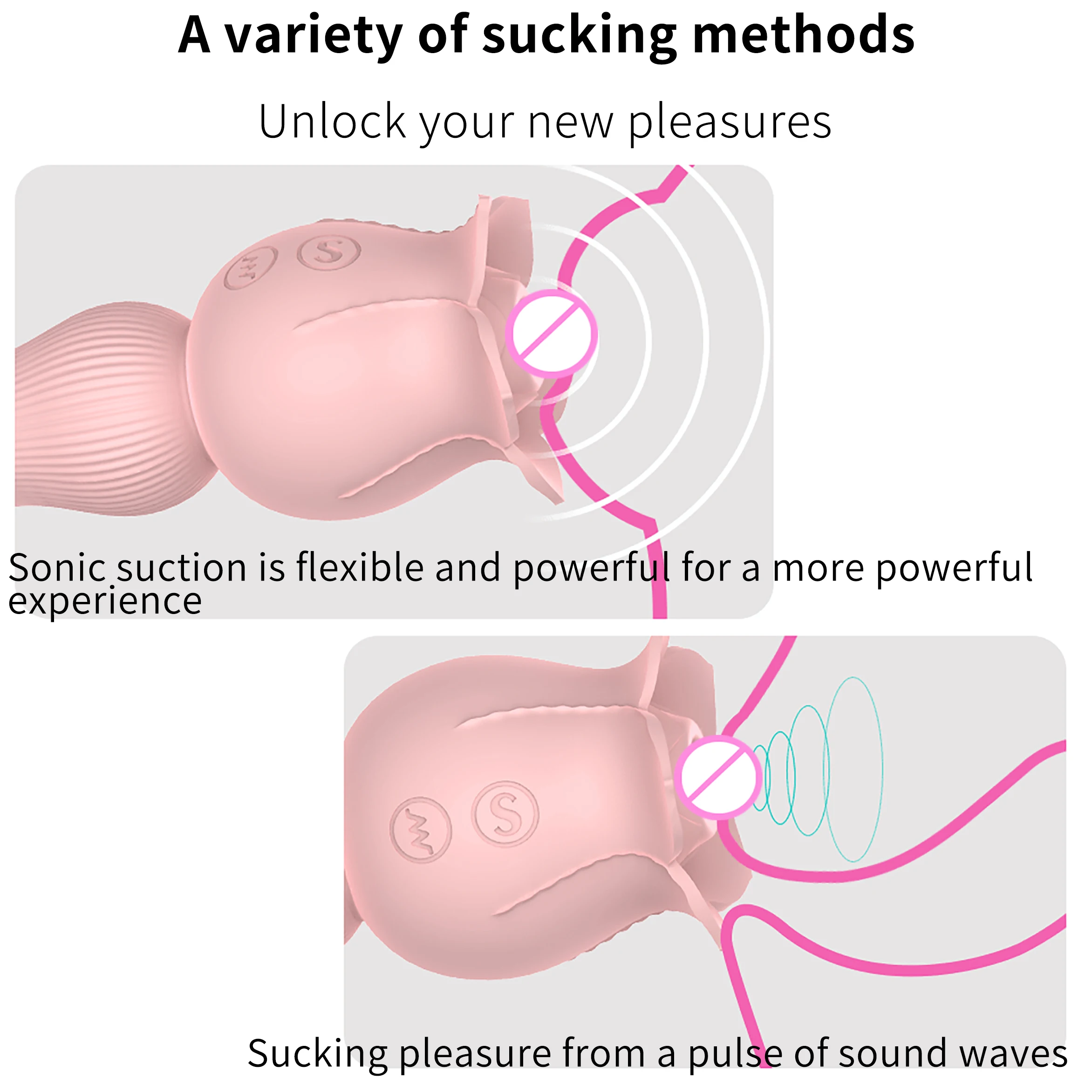Rose Vibrator Clitoral Stimulator Vagina Nipple Sucking Licking Sucker Massager Rose Vibrator Sex Toys For Women